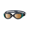 ZOGGS Predator Flex Polarized Ultra Black Green Copper - Smaller Fit - Lunettes Polarisées Triathlon et natation