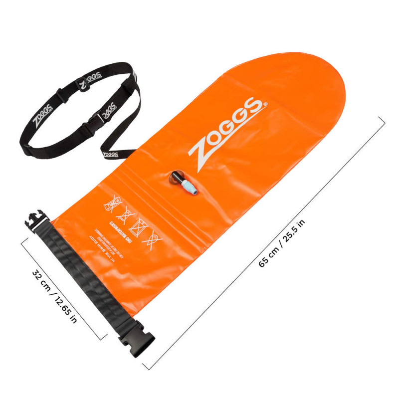 Bouée De Nage Zoggs Hi Viz Xlite - Gonflable Sécurité Eau Libre Avec Ceinture | PVC Et Nylon