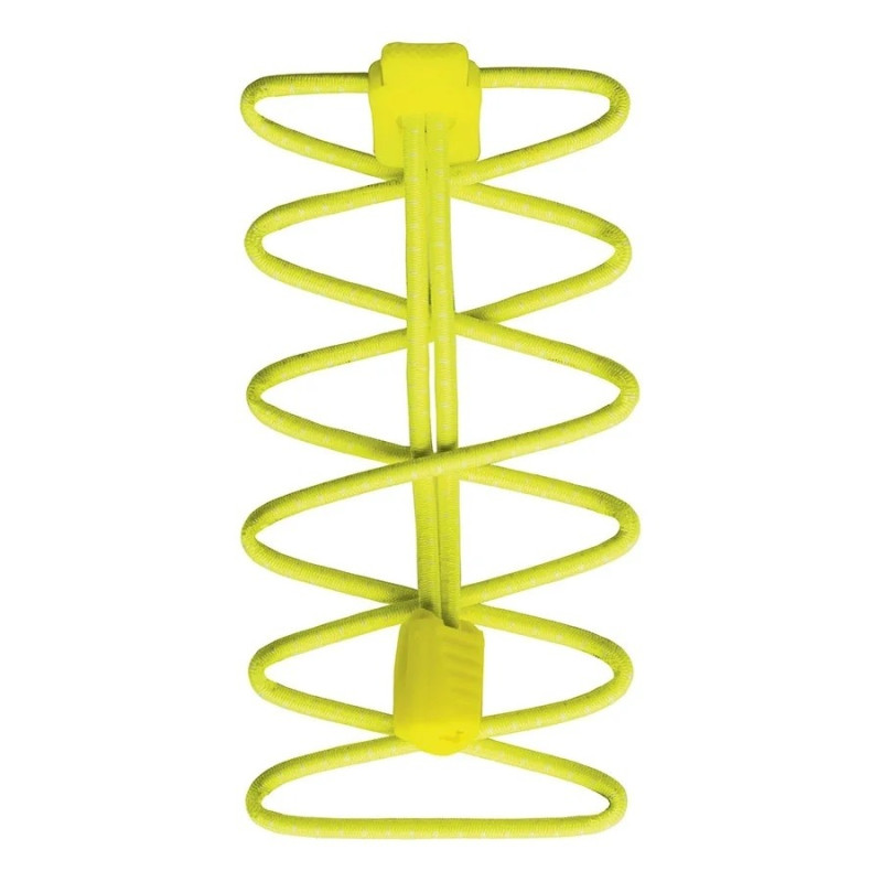 ULTEAM RACE Lacets running FastLace striped Sand Yellow - Black ULTEAM RACE Lacets running FastLace striped Sand Yellow - Black