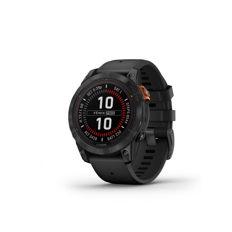 GARMIN FENIX 7S Pro Solar Edition - Silver avec bracelet gris - Montre GPS Running - EN STOCK