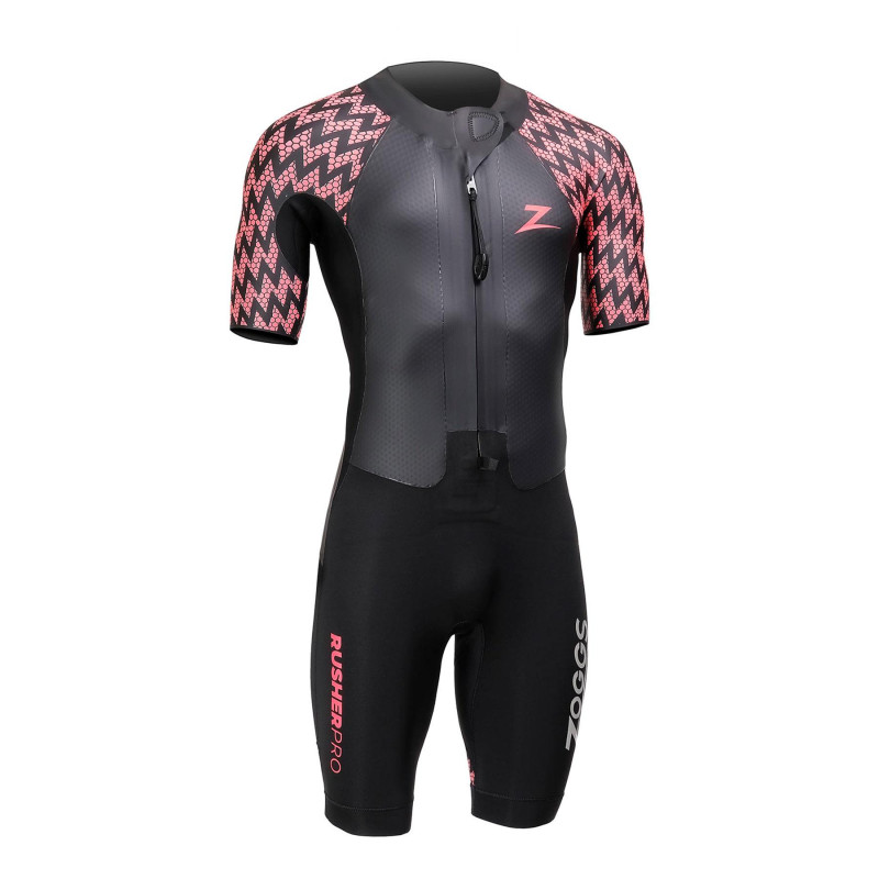 Zoggs RUSHER PRO SHORTY MAN Black Red - Combinaison Swimrun Homme