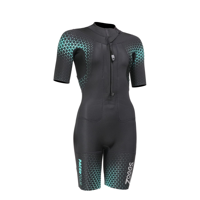 Zoggs PACER Tour SHORTY Black Blue - Combinaison Swimrun Femme