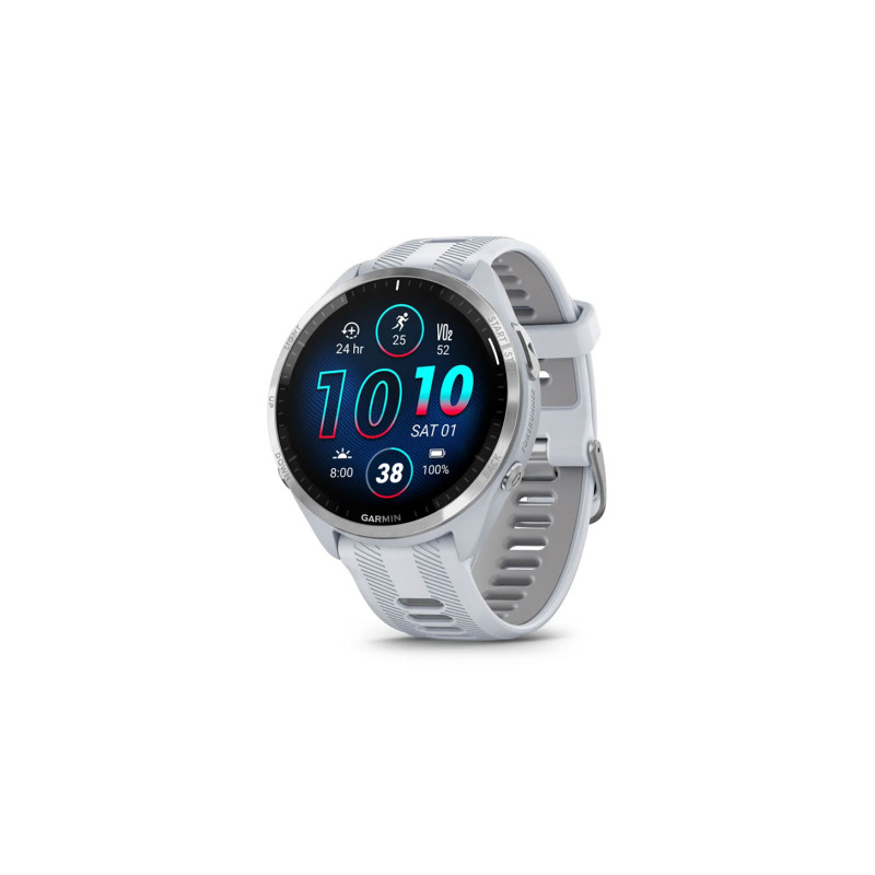 GARMIN 965 Forerunner blanche avec bracelet en silicone blanc/gris - Montre GPS Running - EN STOCK