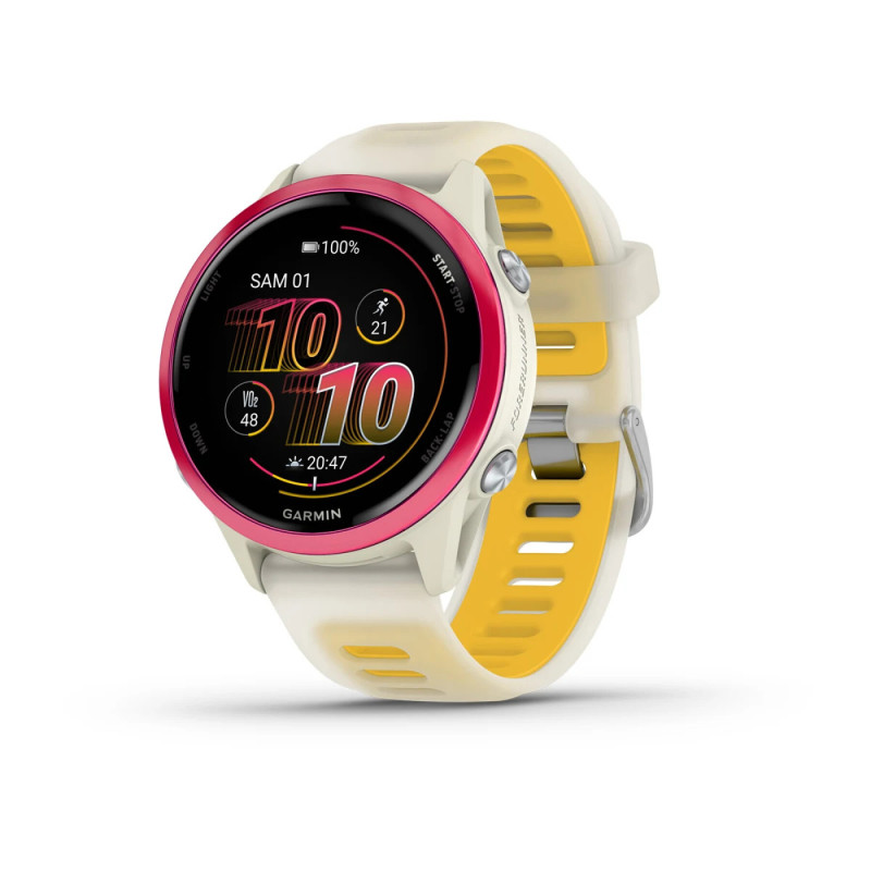 GARMIN Forerunner 570 42mm - Bone/Raspberry/Mango - Montre GPS Running - EN STOCK - OFFRE SOLDES
