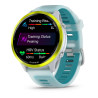 GARMIN Forerunner 570 47mm - Aluminium jaune avec bracelet blanc translucide/Turquoise - Montre GPS Running - EN STOCK 