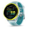GARMIN Forerunner 570 47mm - Aluminium jaune avec bracelet blanc translucide/Turquoise - Montre GPS Running - EN STOCK 