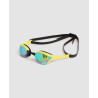 ARENA Cobra Ultra Swipe Mirror - Emerald Cyber Lime - Lunettes Natation Bleu Verres Argent