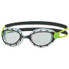 ZOGGS Predator Black Green Clear SMALL Fit- Lunettes triathlon et eau libre