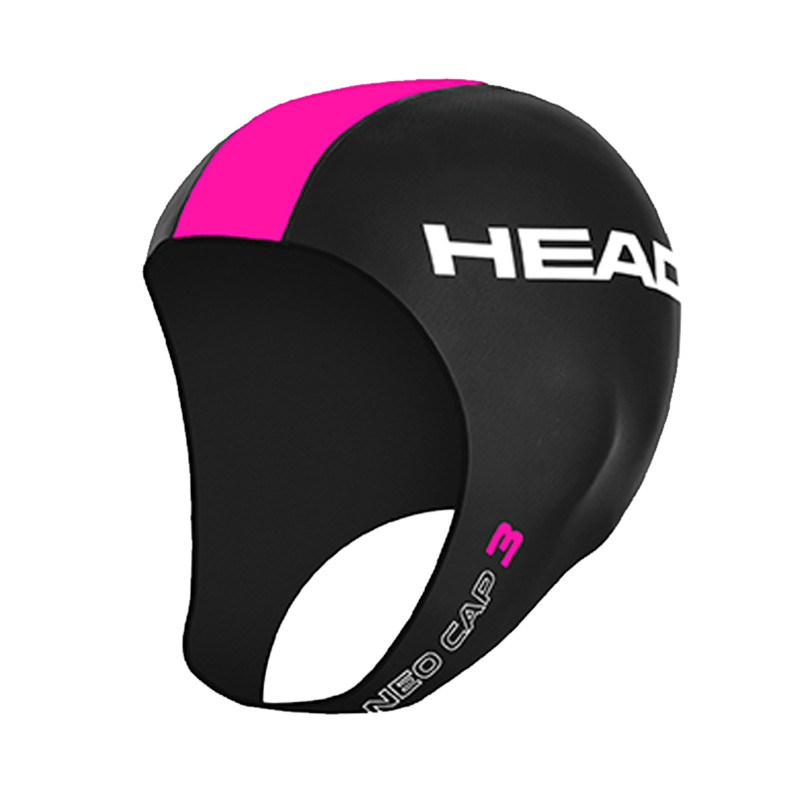 Cagoule néoprène Head  NEO CAP 3 Black Pink pour le Swimrun