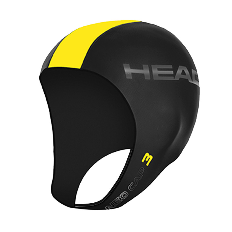 Cagoule néoprène Head NEO CAP 3 Black Yellow pour le Swimrun Cagoule néoprène Head NEO CAP 3 Black Yellow pour le Swimrun