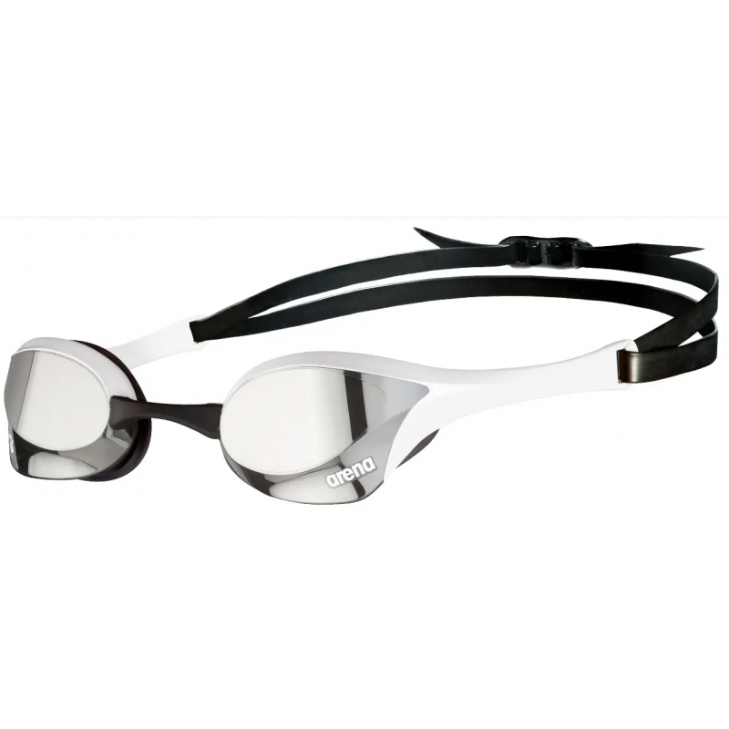 ARENA Cobra Ultra Swipe Mirror - Silver White - Lunette Natation Blanche  Verres Argent
