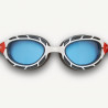 Zoggs PREDATOR WHITE RED TINT - Smaller Fit - Lunettes Triathlon et natation