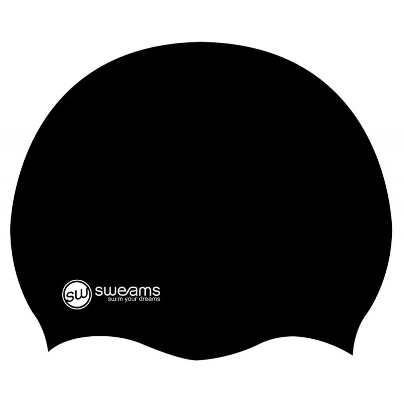 Bonnet SWEAMS Black - Bonnet de bain silicone Bonnet SWEAMS Black - Bonnet de bain silicone